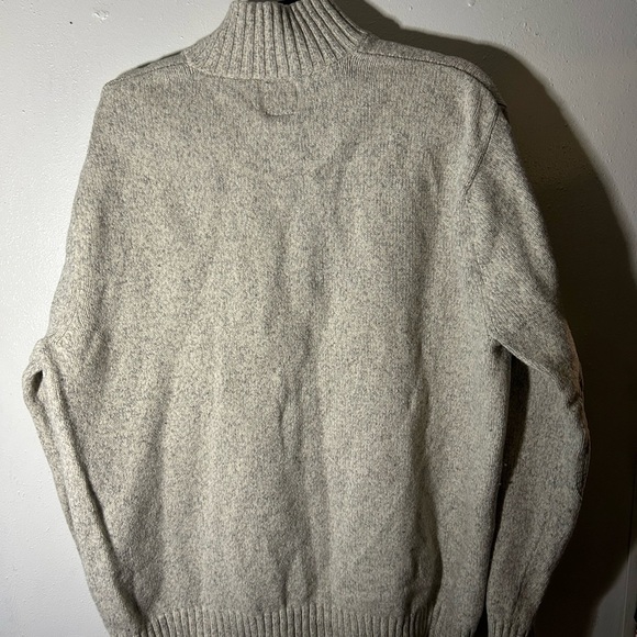 GAP Sandstone Wool Blend Knit Sweater with Corduroy Elbow Patches Size XXL - Picture 3 of 4